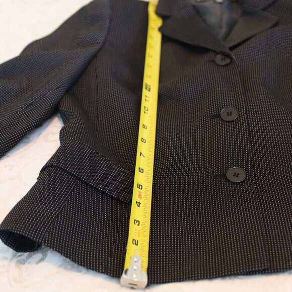 Kasper Black and white dotted two piece suit 8 petite Jacket and Midi Skirt - Picture 7 of 16